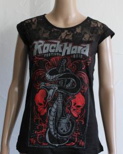 Metal Attack Merch Shop - Rock Hard Festival 2019 - Girlie Shirt Skull Spitze Langarm